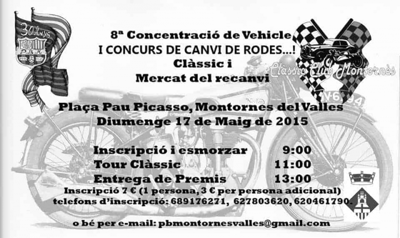 Cartell de la 8a concentració de vehicles clàssics