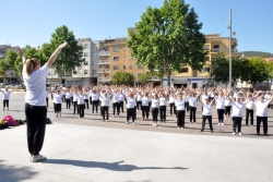 28/05/2015 - Sessió de gimnàstica dels casals de la Gent Gran a la plaça de Pau Picasso (Dia Internacional d'acció per la salut de les dones)