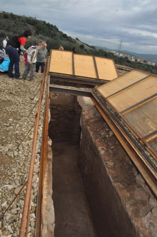 Una de les dues cisternes de recollida d'aigua descobertes