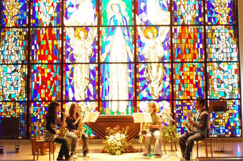 Imatge d'un dels concert del cicle "Nous Intèrprets". Quartet fila saxo