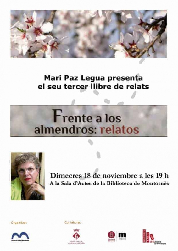 Cartell de la presentació llibre "Frente a los almendros"