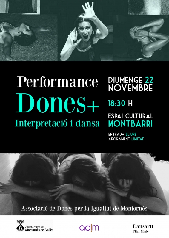 Cartell de DONES +. Performance de dansa contemporània