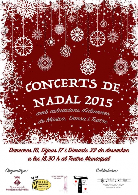 Cartell Concerts Nadal 2015