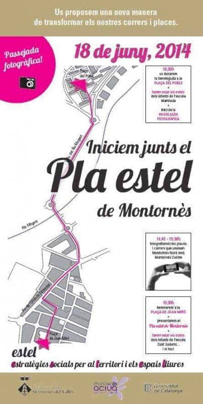 Presentació del projecte Pla estel amb una passejada del barri de Montornès Nord a la plaça Joan Miró.