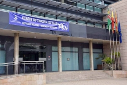 Pancarta situada a l'edifici de l'Ajuntament