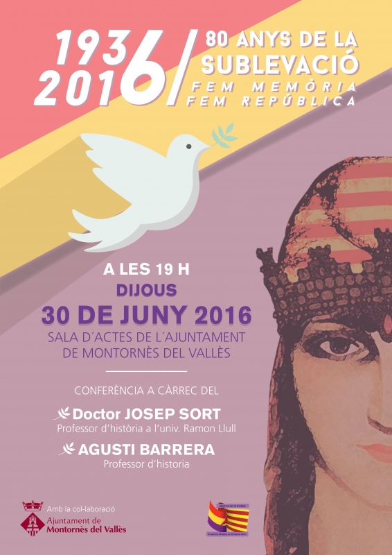 Cartell conferència 80 anys de la sublevació