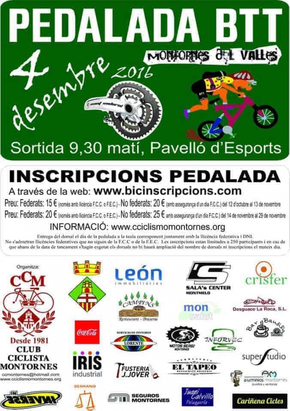 Cartell de la pedalada de BTT