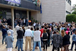 Concentracio al davant de l'Ajuntament