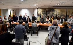 Lectura de la declaració per part de la regidora de Polítiques d'Igualtat, Mar García Martos