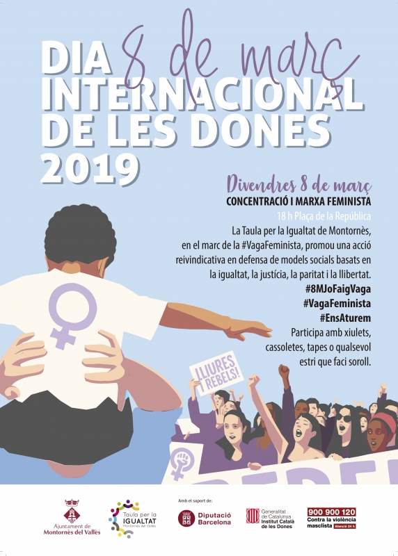 Cartell de la concentració i la marxa feminista del Dia Internacional de les Dones