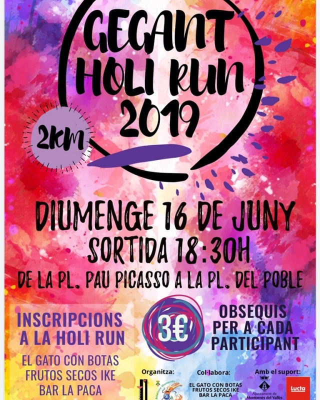 Cartell del Gegant Holi Run