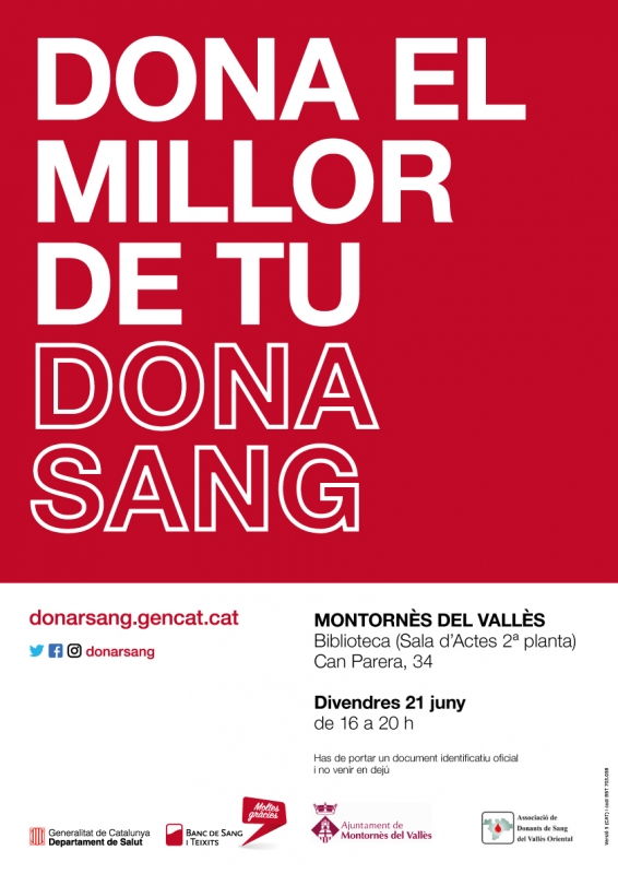 Cartell de la campanya de donació de sang