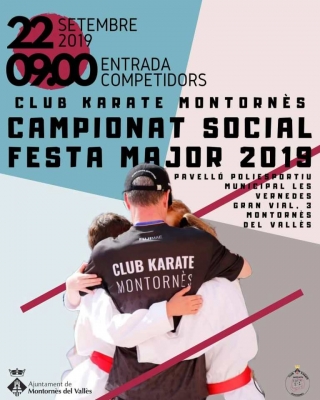 Cartell del Campionat Social de Karate de Festa Major 2019