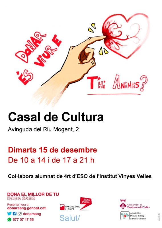 Cartell de l'activitat elaborat per l'alumnat de 4t de l'Institut Vinyes Velles