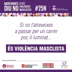 Material de la campanya Montornès diu No a la violència masclista