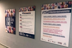 Plafons de divulgació de la campanya al Complex Esportiu Les Vernedes