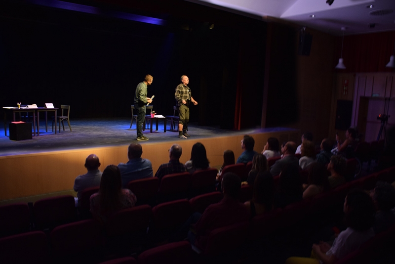 L'Aula Municipal de Teatre durant les visites guiades al Margarida Xirgu