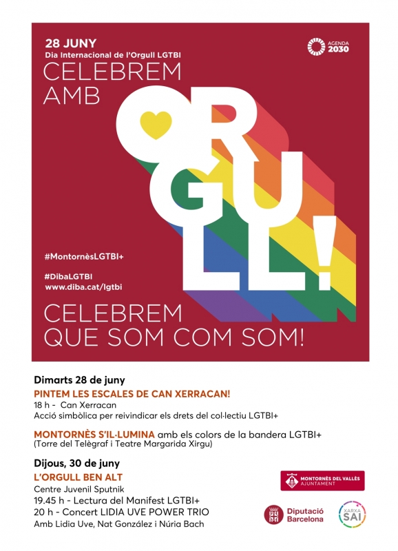 Activitats per celebrar el Dia de l’Orgull Lesbià, Gai, Bisexual, Transsexual i Intersexual a Montornès.
