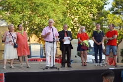 23/06/2022 - Lectura del pregó a càrrec d'usuaris del Casal de la Gent Gran Nord.