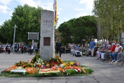 Un moment de l'acte institucional de la Diada Nacional de Catalunya a Montornès (2021).