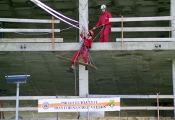 Exhibició de rescat amb l'Associació de Voluntaris de Protecció Civil