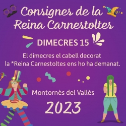 Consignes de Carnaval 2023 - Dimecres 15 de febrer.
