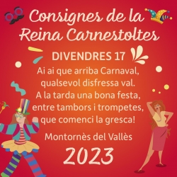 Consignes de Carnaval 2023 - Divendres 17 de febrer.