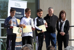 Alex Villa al podi del Campionat de Catalunya d’Edats 2023. (imatge: Federació Catalana d'Escacs)