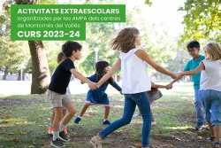 Imatge de promoció de les activitats extraescolars del curs 2023-24