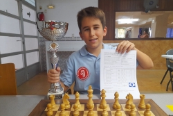 El jove Alex Villa (imatge: Club d'Escacs Montornès)