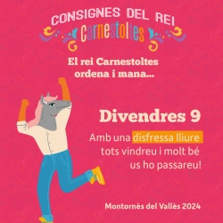 Consignes de Carnaval 2024 - Divendres 9 de febrer.