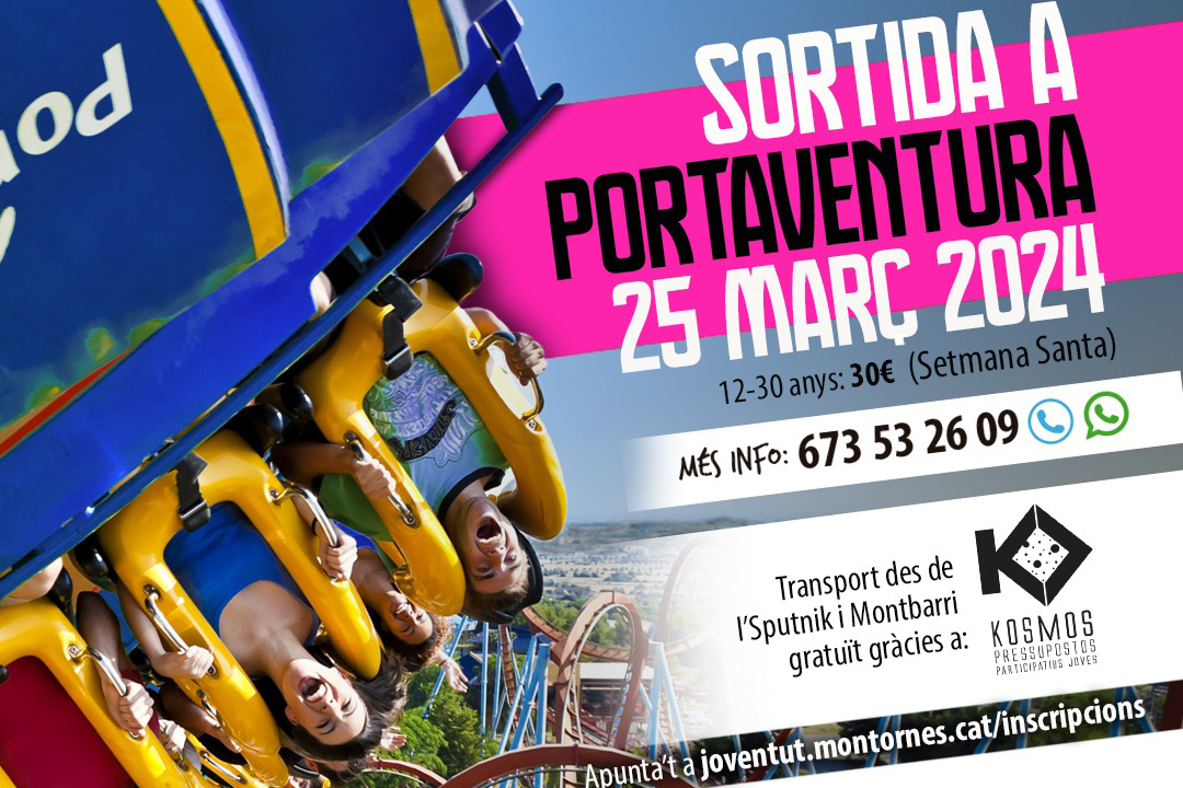 Excursion to Port Aventura, the next activity included in the budgets for Kosmos 2024 in Joventut