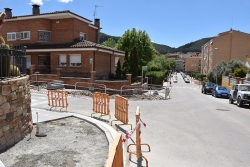 Treballs a la confluència dels carrers de Lleida i de Tarragona