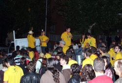 Rockmeria de la Penya Pere Anton acompanyats de la Batukada Festimbal