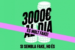 Una de les imatges de la campanya "Si sembla fake, ho és".