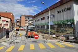 Treballs de millora del carrer del Riu Mogent.