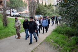 Un moment de la caminada pel Torrent de les Vinyes Velles.