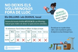 Campanya gràfica sobre la recollida de voluminosos.