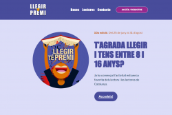 Web del concurs "Llegir té premi".