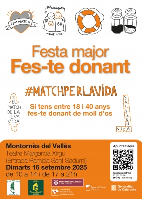 Es convida a la ciutadania a fer-se donant de medul·la òssia.