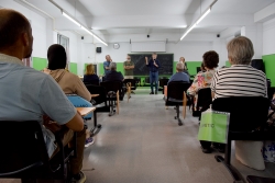 L'alcalde, José A. Montero, a l'acte d'inauguració del curs 2025-26 del CFA Marinada.
