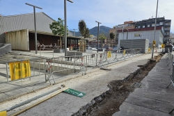 Treballs de millora al carrer del Riu Mogent.