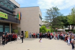 Rebuda dels voluntaris als Jardins de l'Ajuntament