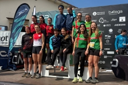 Podi de la categoria absoluta femenina de la cursa. (Imatge: Club Atletisme Montornès)