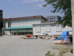 Treballs d'instal·lació del mòdul al CEIP Mogent
