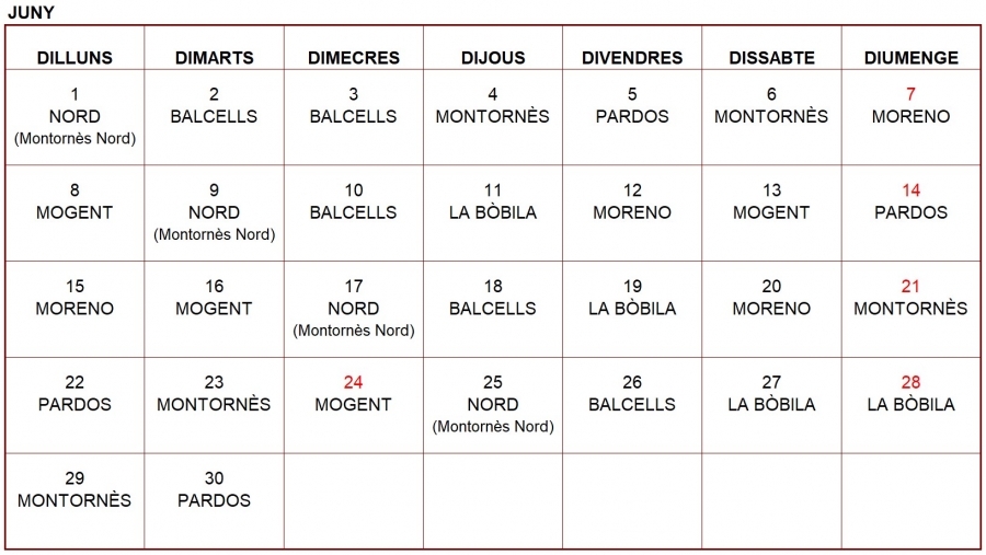 Farmàcies de guàrdia - Juny 2026.