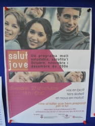 Cartell de promoció del programa "Salut Jove"