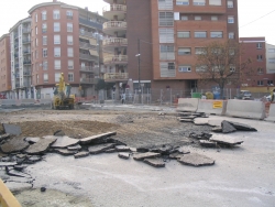 Obres de condicionament a l'avinguda de la Llibertat