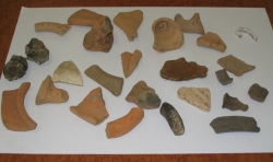 Alguns fragments de les peces íberes recuperades del Castell de Sant Miquel