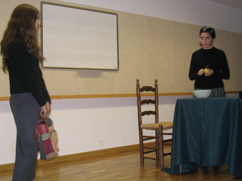 Moment d'una de les representacions d'alumnes de l'Aula de Teatre